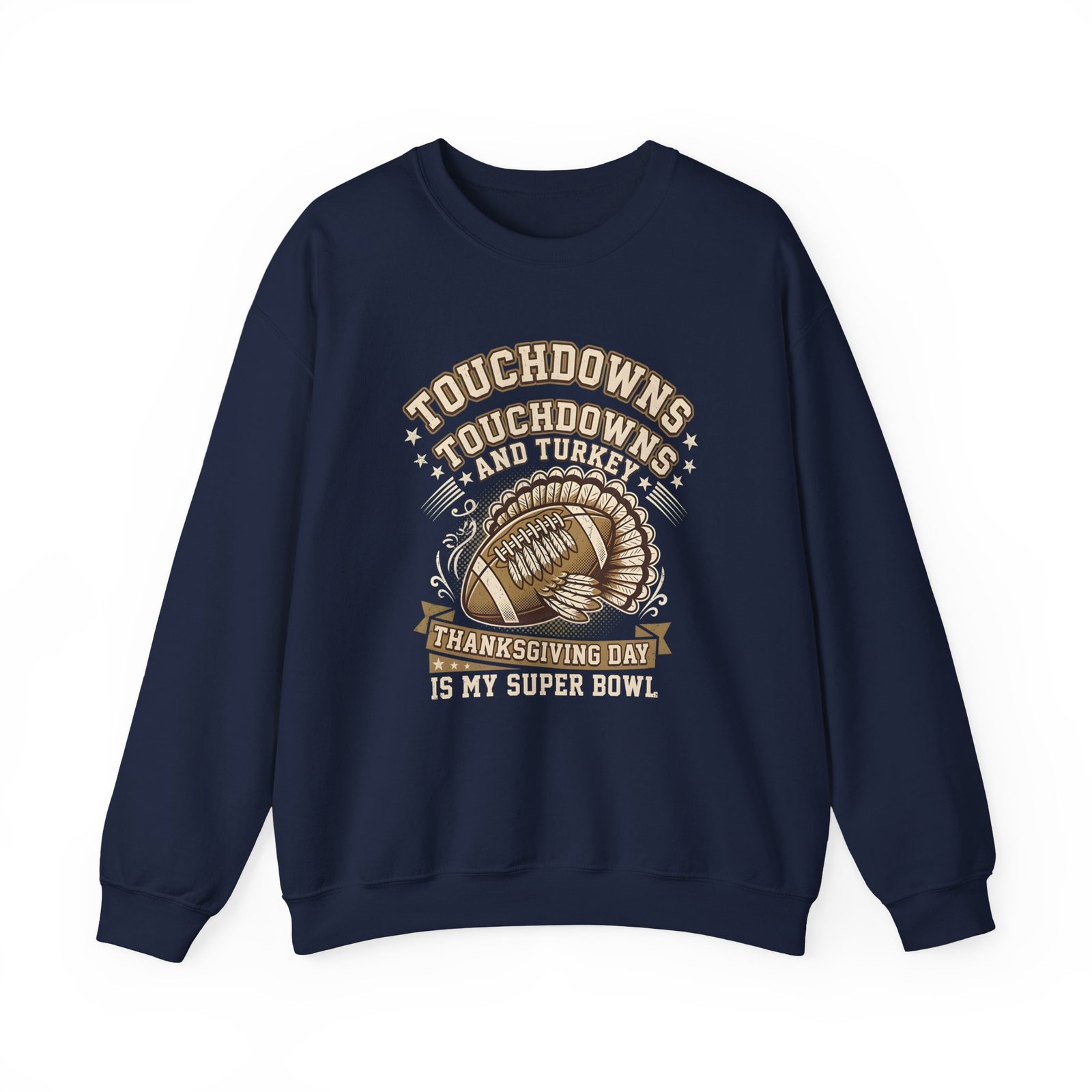 Touchdowns and Turkey Thanksgiving Day Design Sweatshirt - Image 53