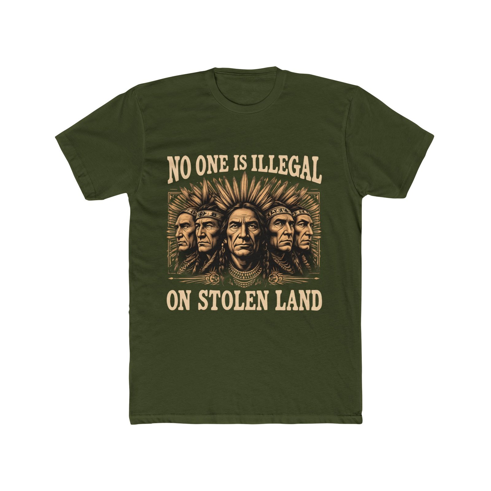 No One Is Illegal on Stolen Land Statement Design T-Shirt - Image 19