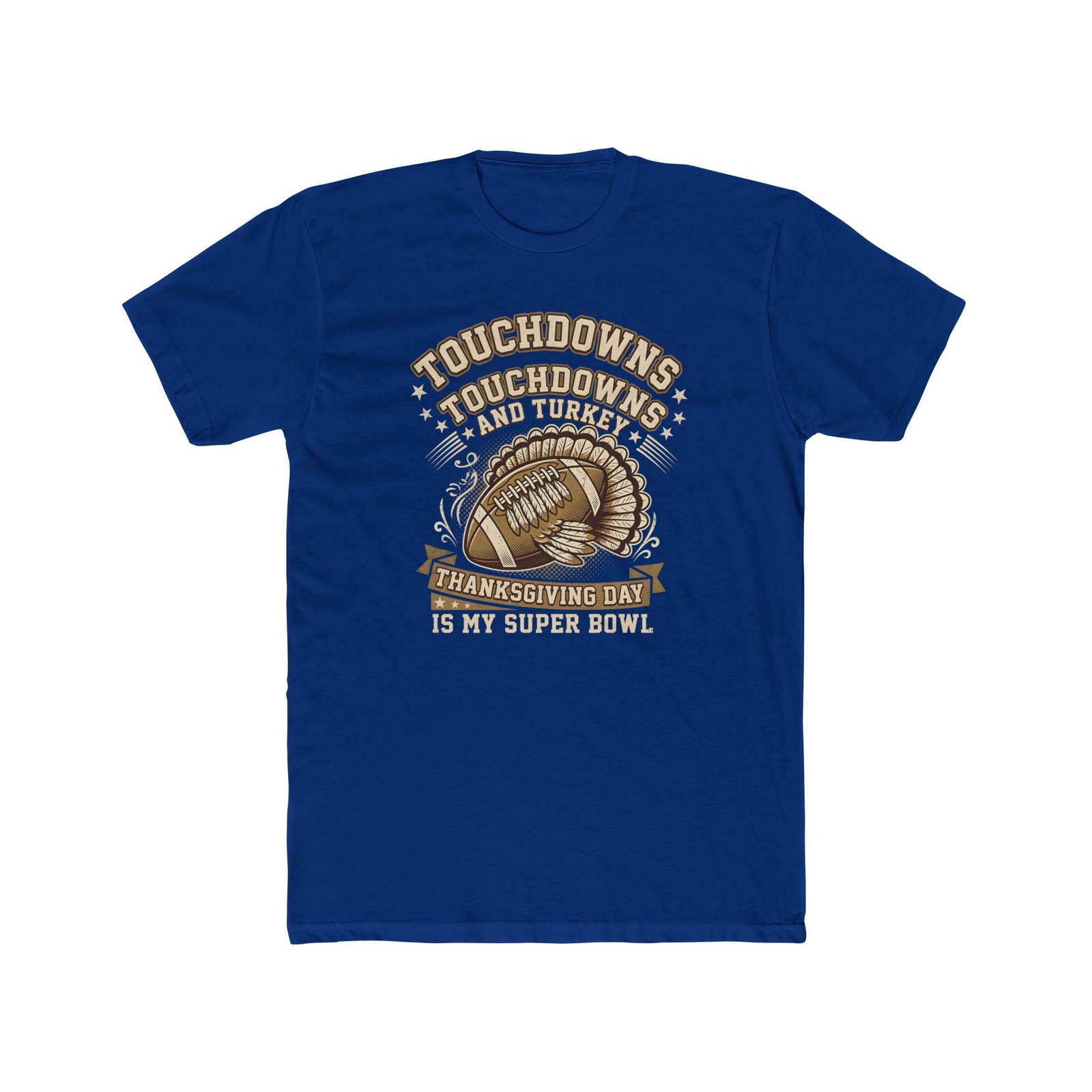 Touchdowns and Turkey Thanksgiving Day Design T-Shirt - Image 49