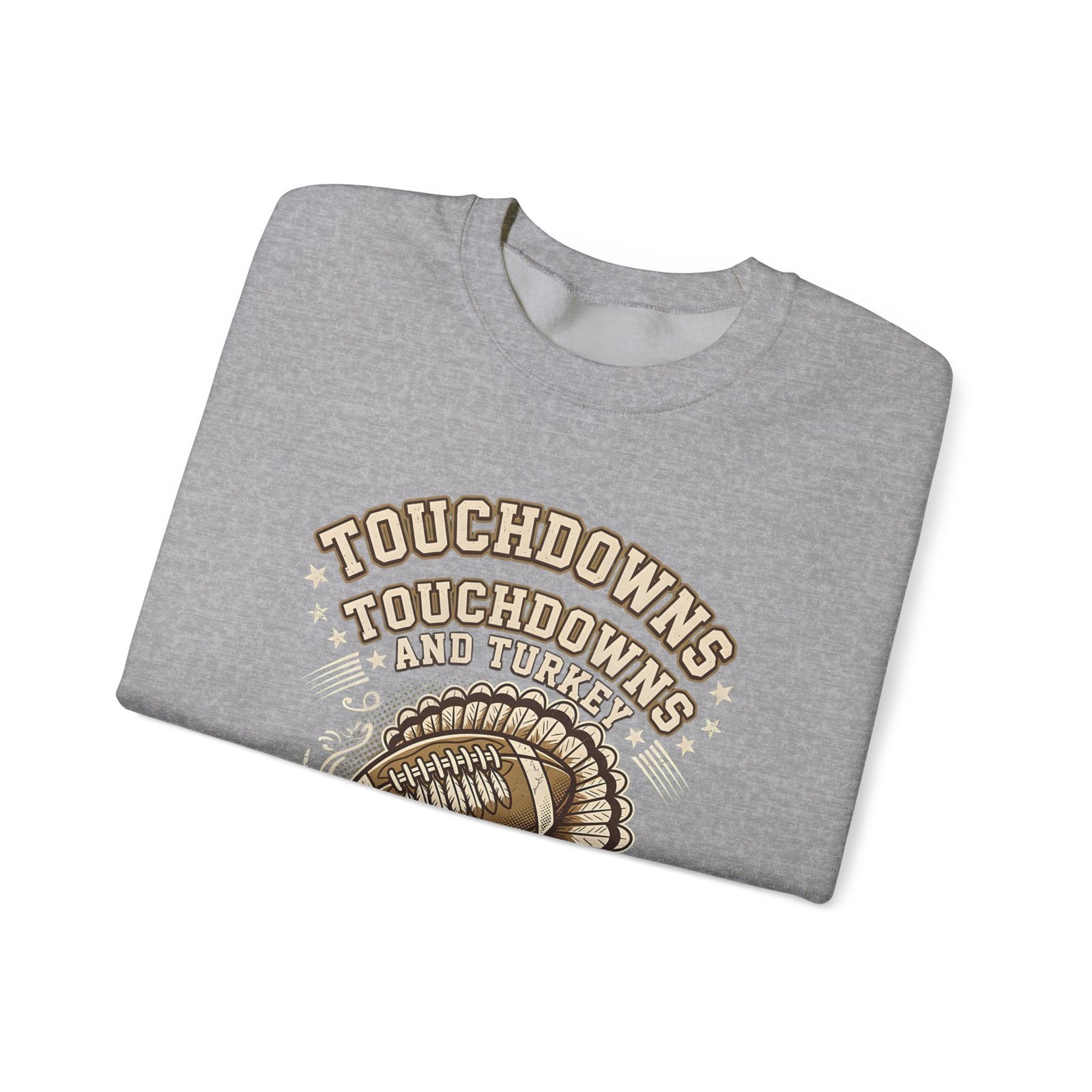 Touchdowns and Turkey Thanksgiving Day Design Sweatshirt - Image 19