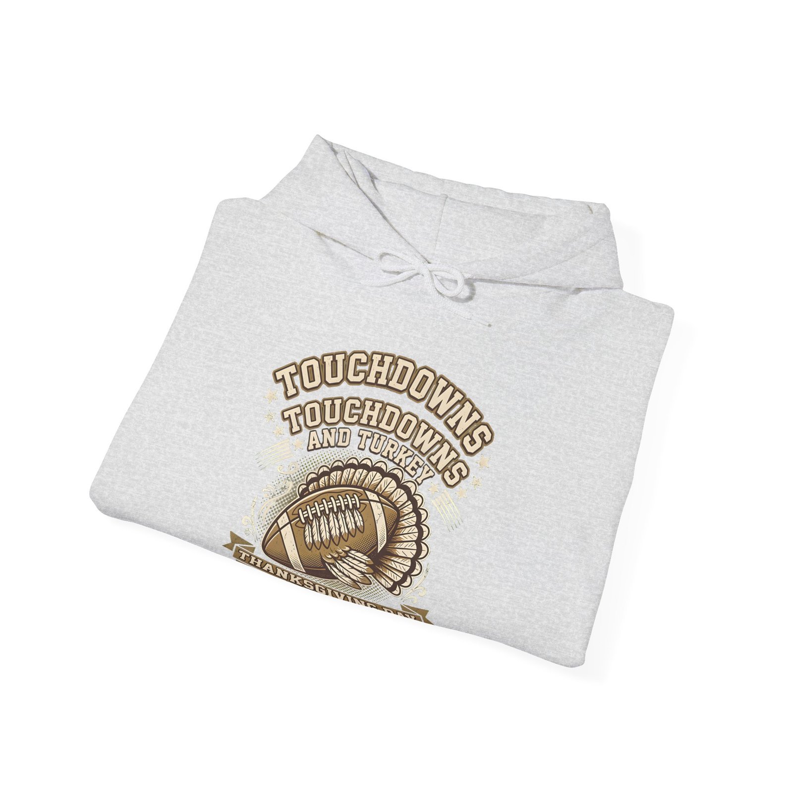 Touchdowns and Turkey Thanksgiving Day Design Hoodie - Image 12