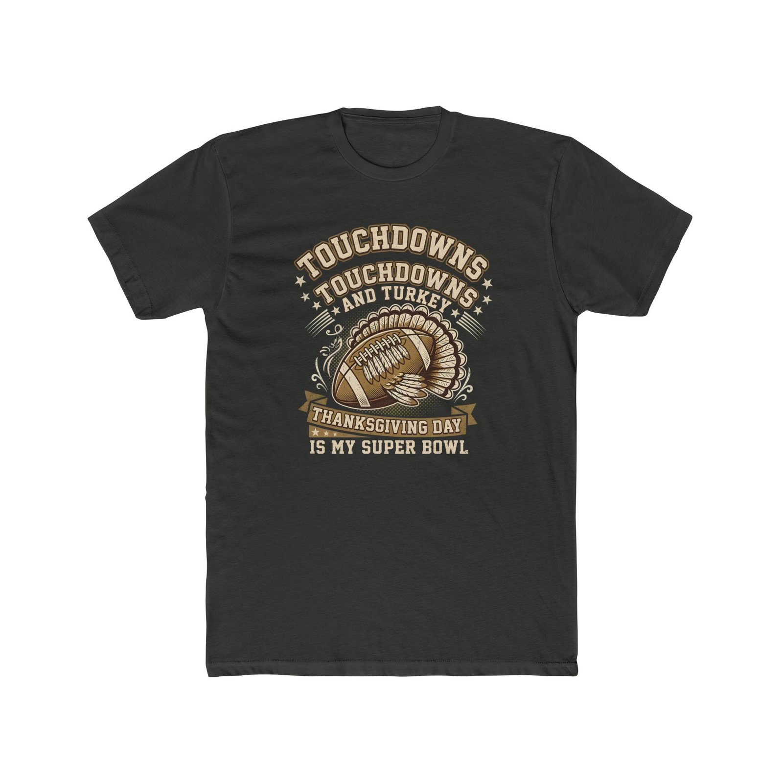 Touchdowns and Turkey Thanksgiving Day Design T-Shirt - Image 33