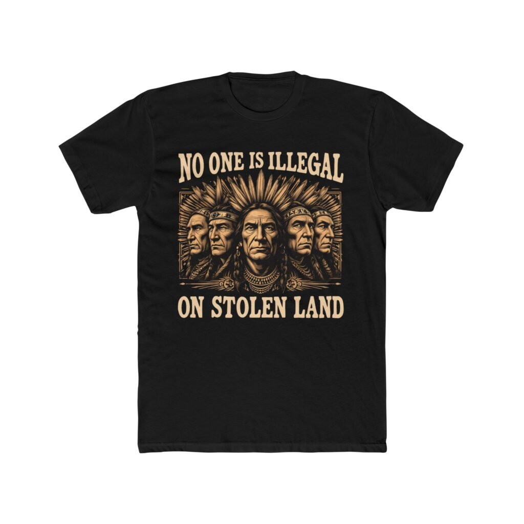 No One Is Illegal On Stolen Land Design T-Shirt