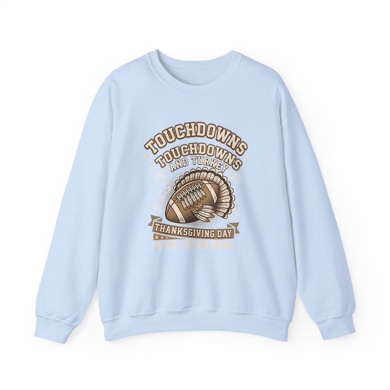 Touchdowns and Turkey Thanksgiving Day Design Sweatshirt - Image 49
