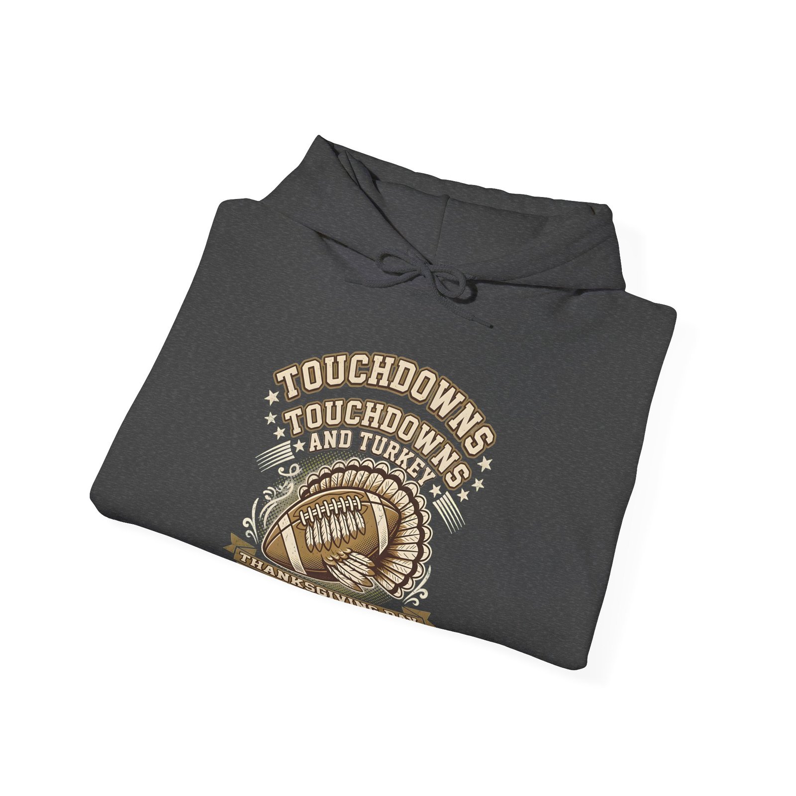 Touchdowns and Turkey Thanksgiving Day Design Hoodie - Image 28