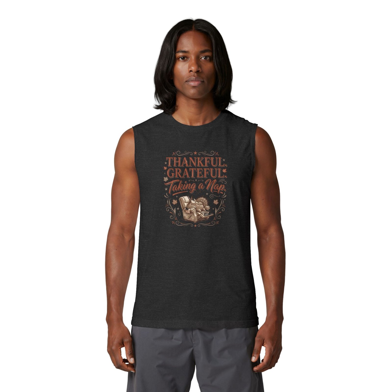 Thankful Grateful Taking a Nap Design Tank Top - Image 15