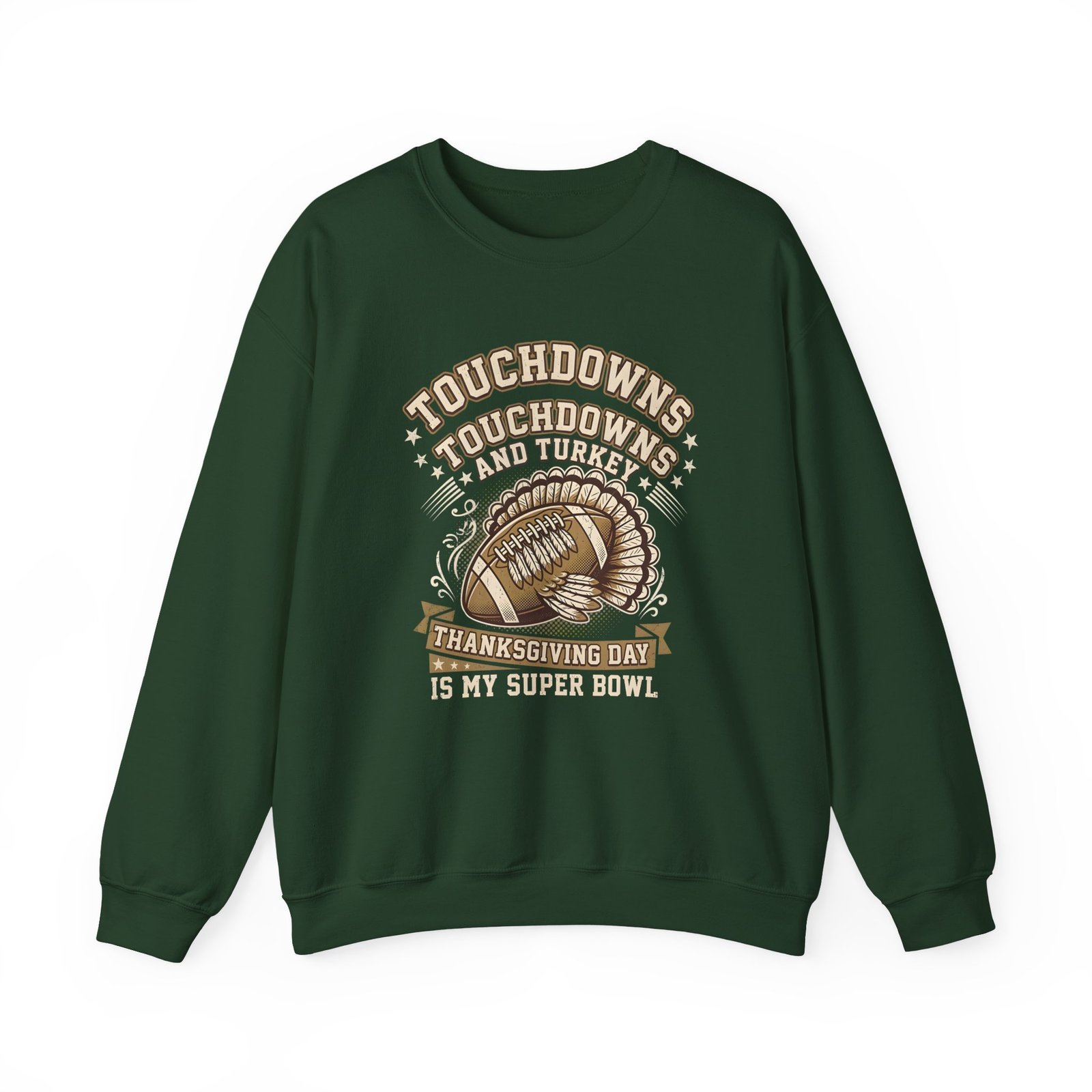 Touchdowns and Turkey Thanksgiving Day Design Sweatshirt - Image 37
