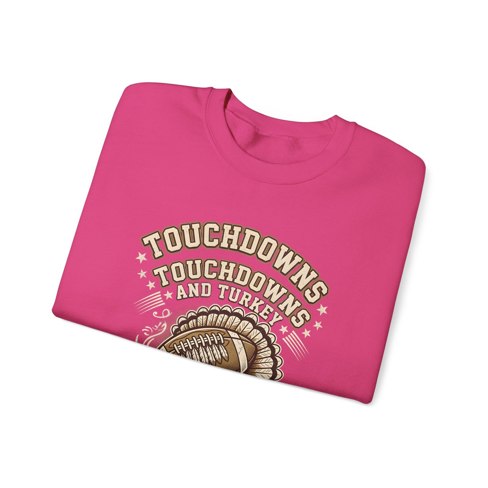Touchdowns and Turkey Thanksgiving Day Design Sweatshirt - Image 67