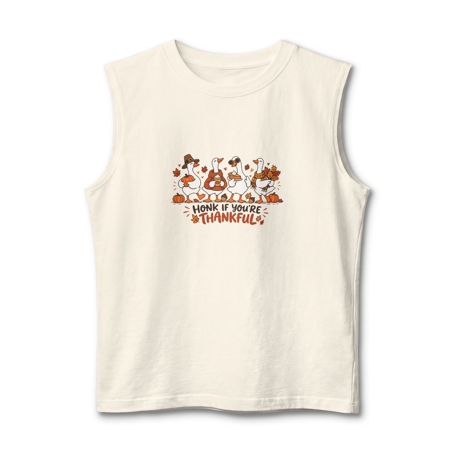 Thankful Honking Geese Design Tank Top - Image 9