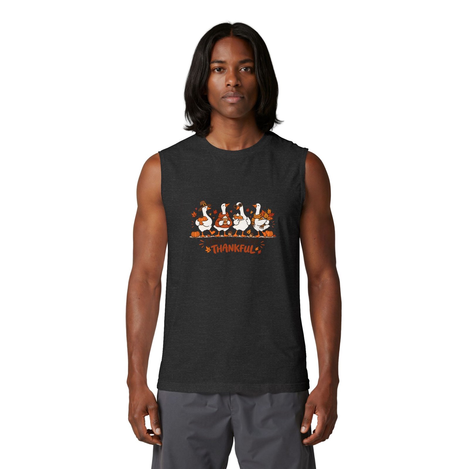 Thankful Honking Geese Design Tank Top - Image 15