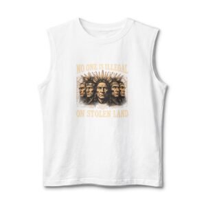 No One Is Illegal on Stolen Land Statement Design Tank Top