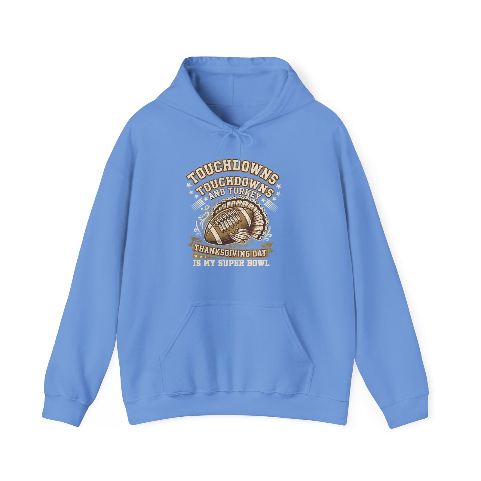 Touchdowns and Turkey Thanksgiving Day Design Hoodie - Image 29