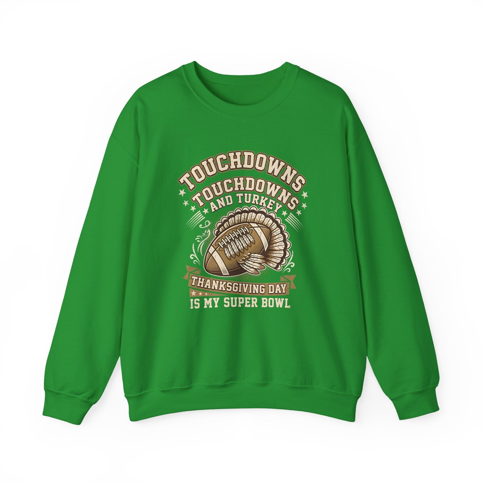Touchdowns and Turkey Thanksgiving Day Design Sweatshirt - Image 41