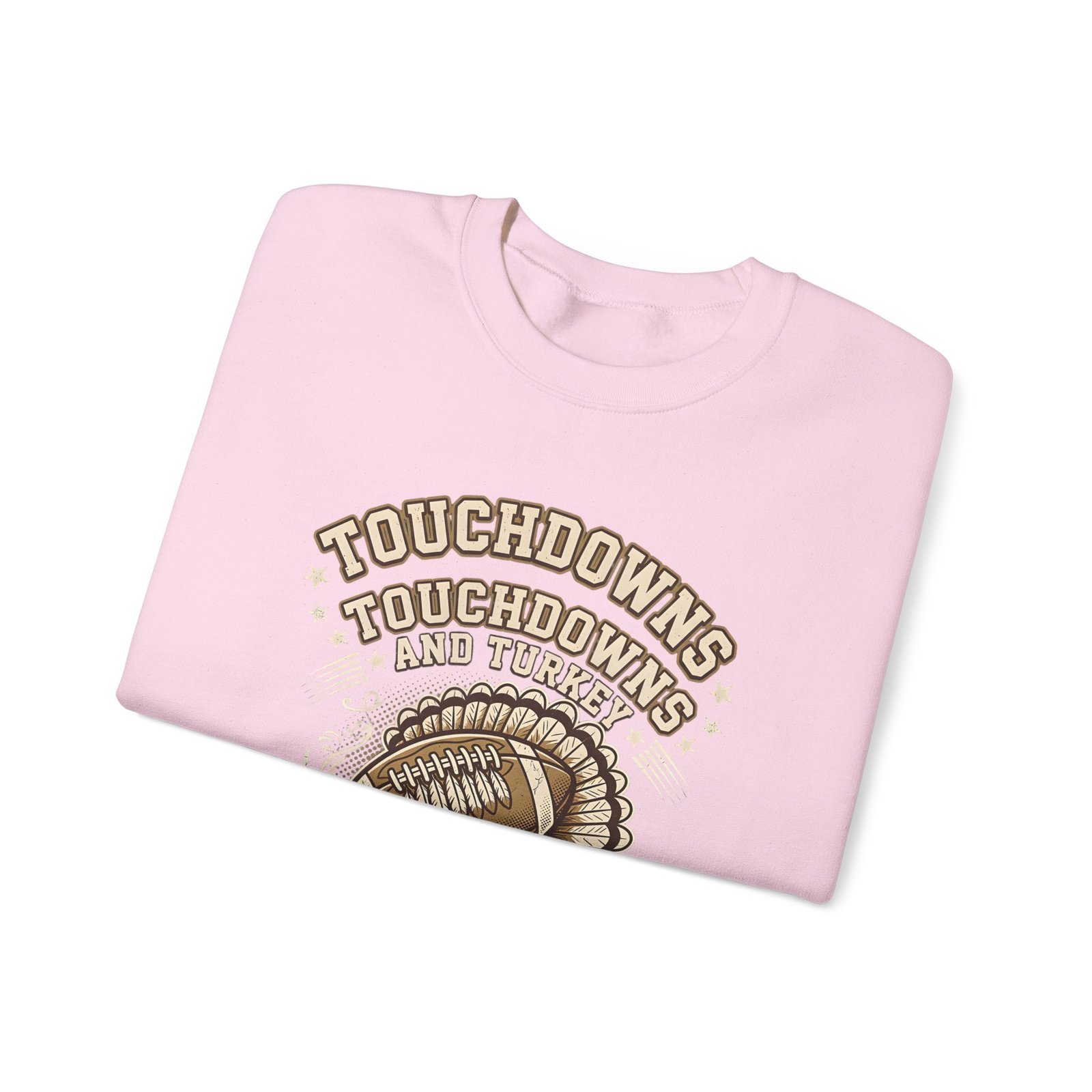 Touchdowns and Turkey Thanksgiving Day Design Sweatshirt - Image 63