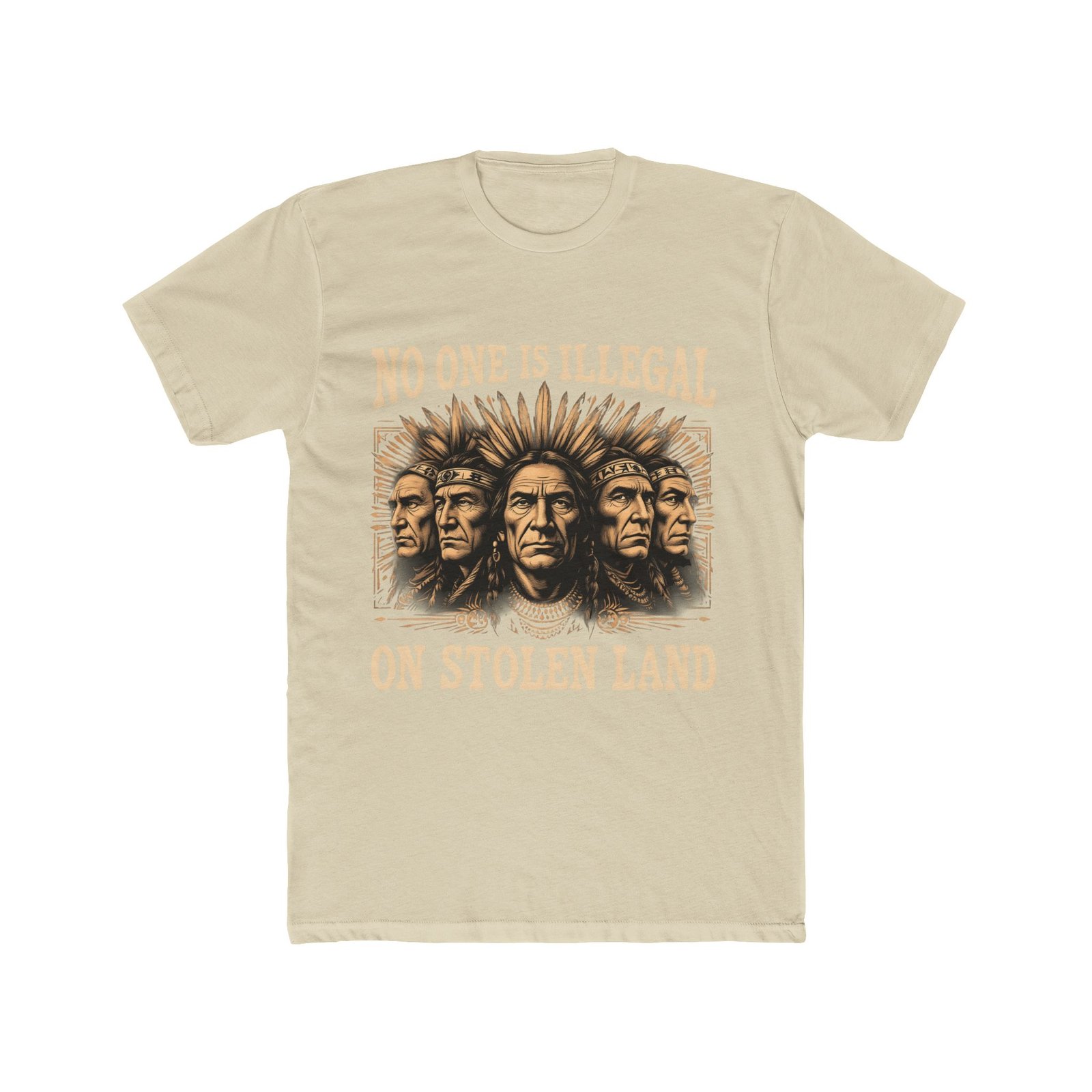 No One Is Illegal on Stolen Land Statement Design T-Shirt - Image 10