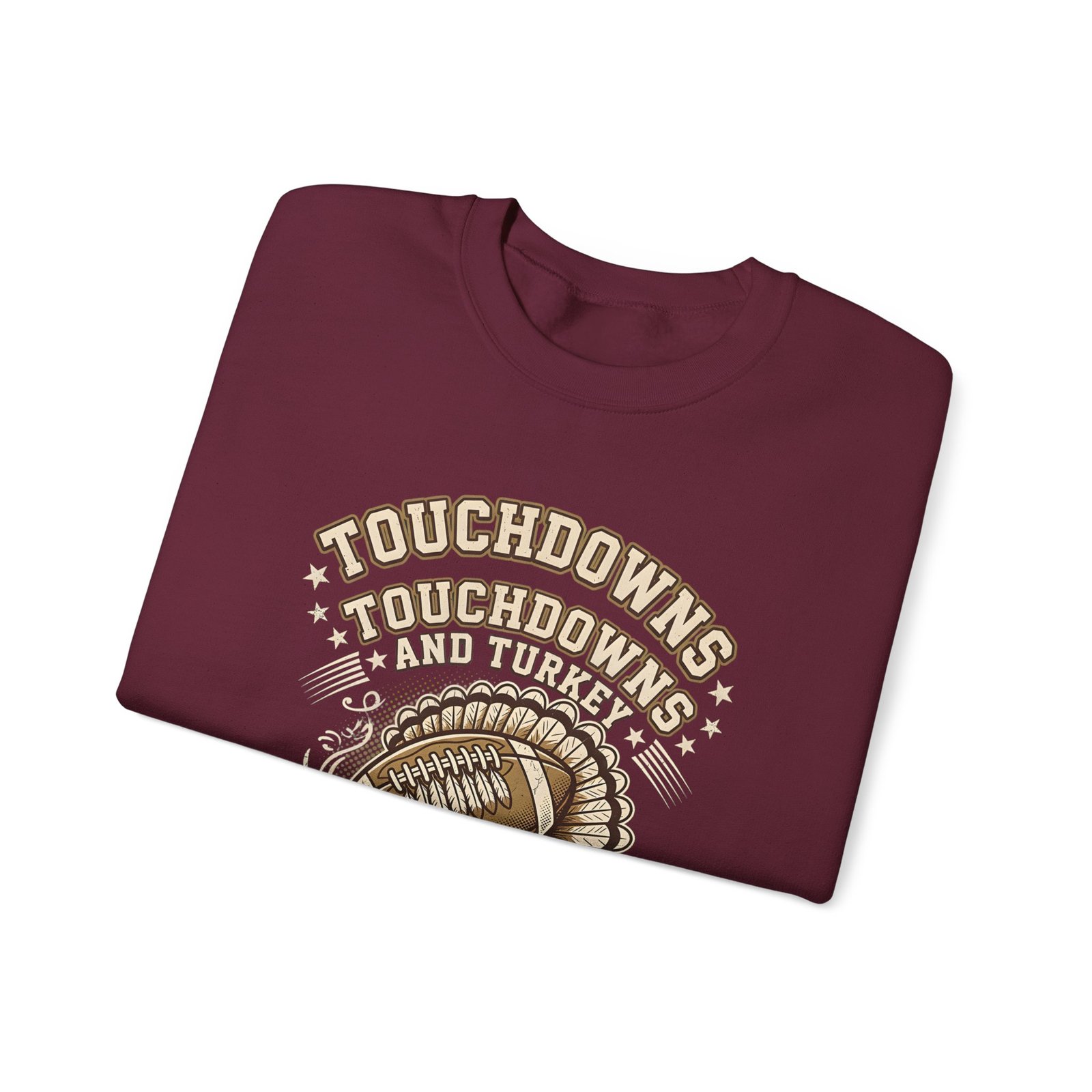 Touchdowns and Turkey Thanksgiving Day Design Sweatshirt - Image 31