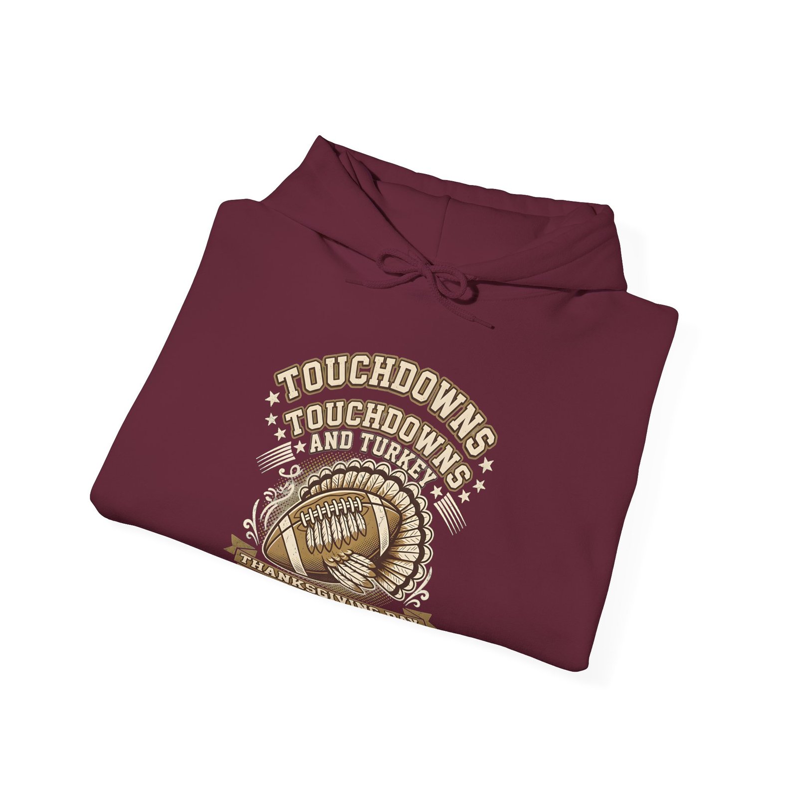 Touchdowns and Turkey Thanksgiving Day Design Hoodie - Image 20