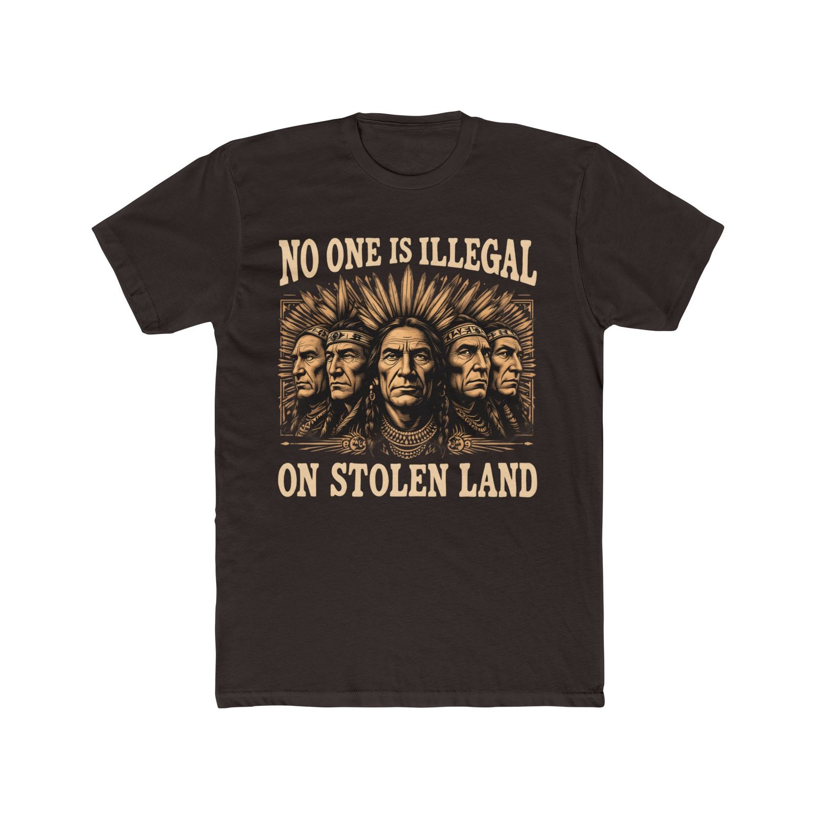 No One Is Illegal On Stolen Land Design T-Shirt - Image 7