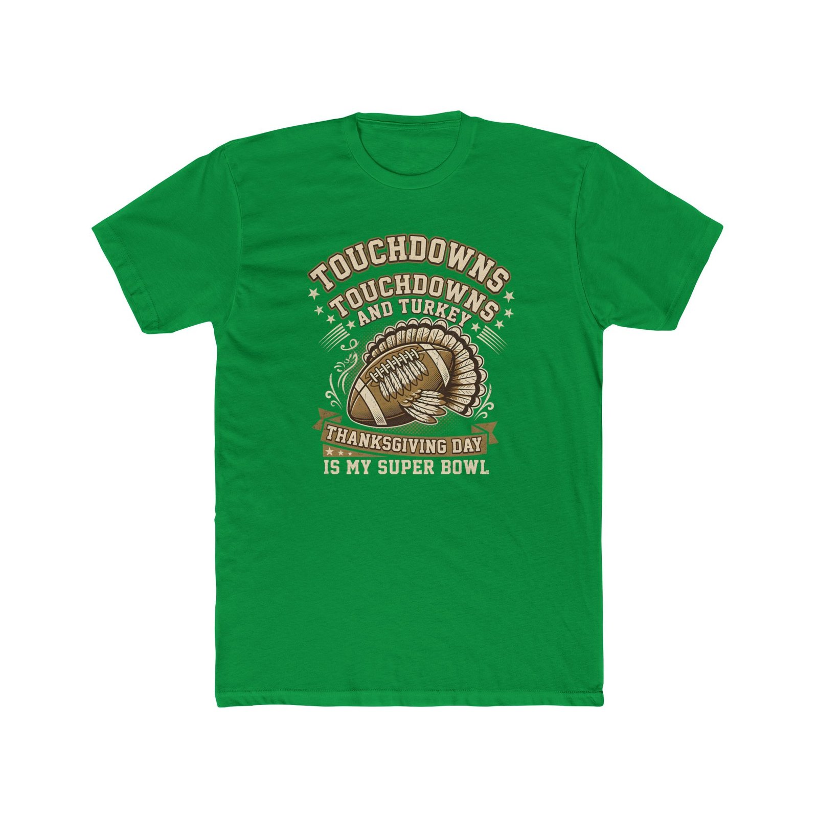 Touchdowns and Turkey Thanksgiving Day Design T-Shirt - Image 37