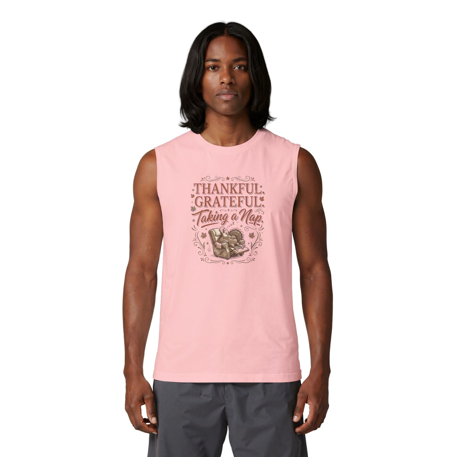 Thankful Grateful Taking a Nap Design Tank Top - Image 19