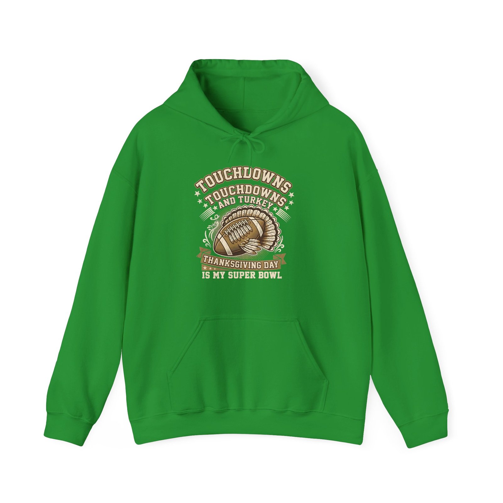 Touchdowns and Turkey Thanksgiving Day Design Hoodie - Image 21