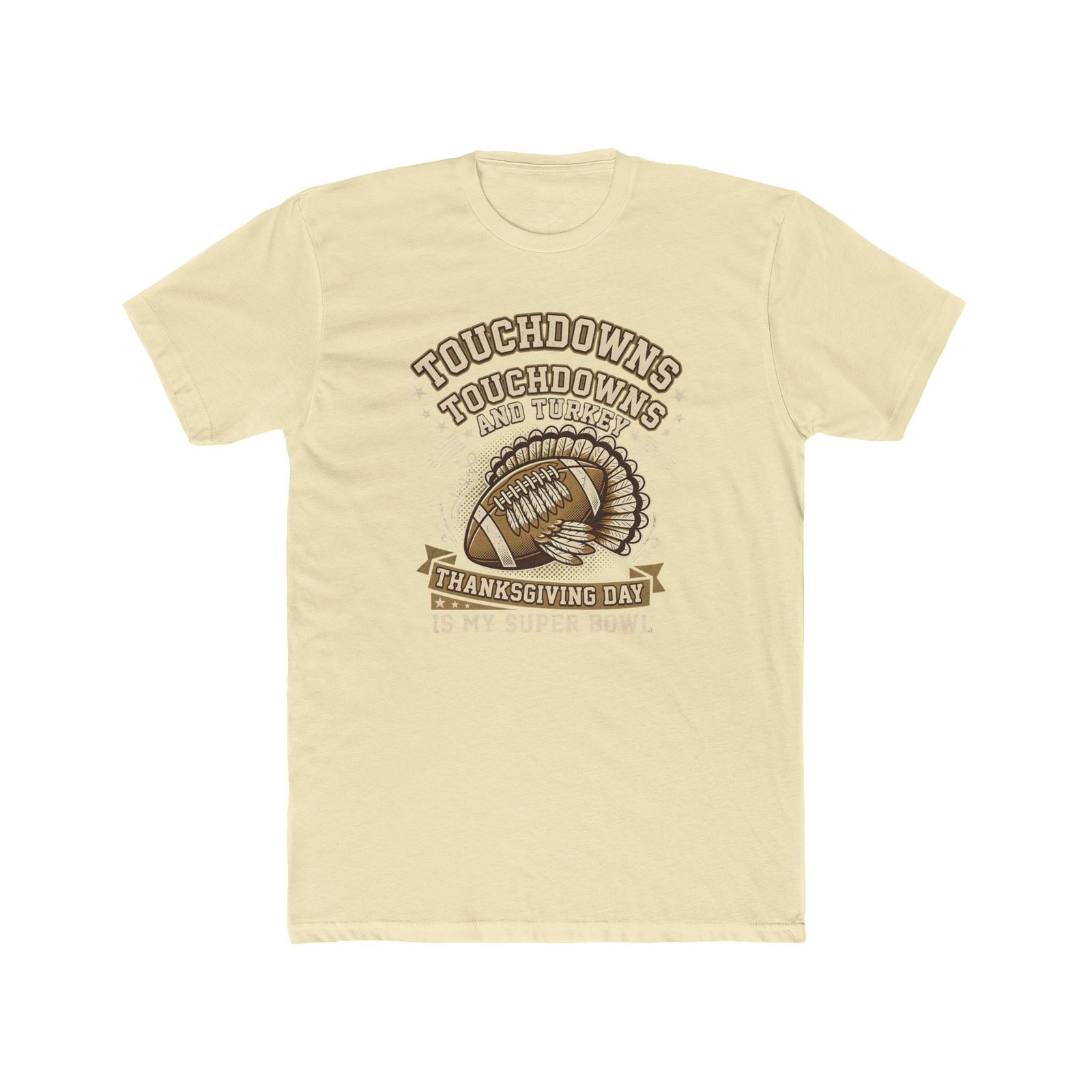 Touchdowns and Turkey Thanksgiving Day Design T-Shirt - Image 25