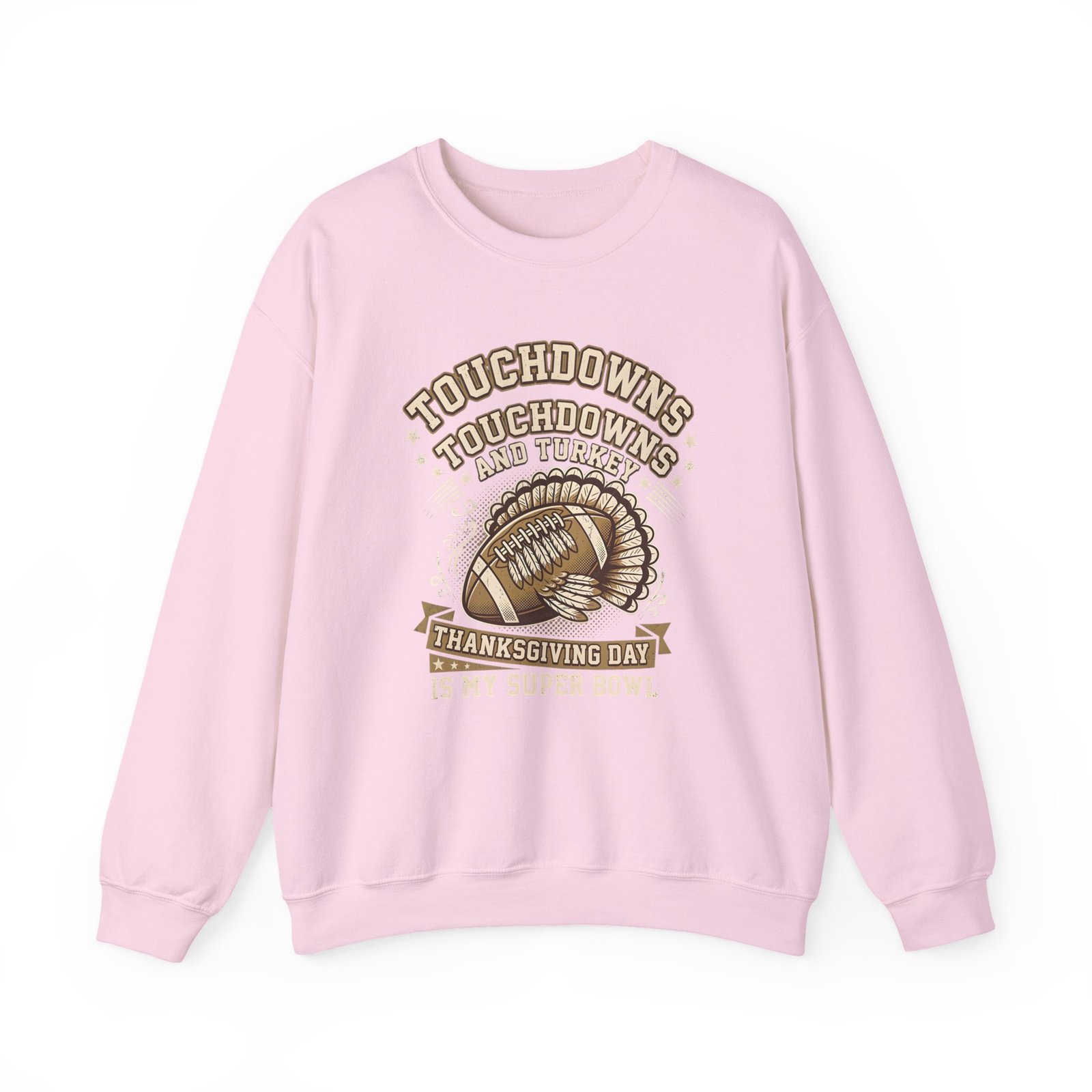 Touchdowns and Turkey Thanksgiving Day Design Sweatshirt - Image 61