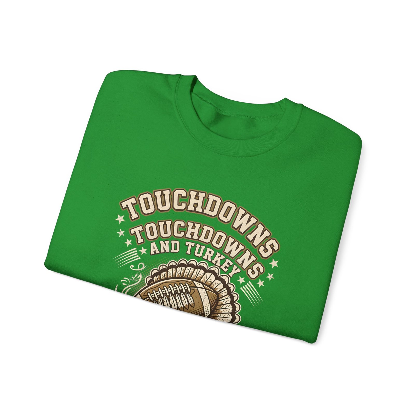 Touchdowns and Turkey Thanksgiving Day Design Sweatshirt - Image 43
